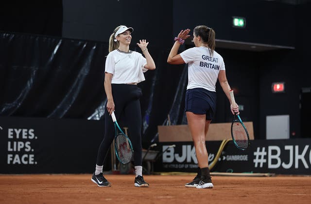 <p>Katie Boulter once again leads the GB team while Jodie Burrage is a late replacement for Emma Raducanu</p>