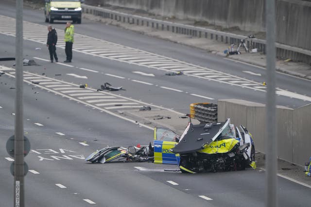 Seven officers taken to hospital after multi-vehicle crash during ...