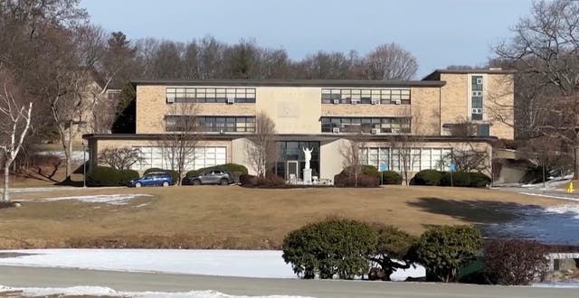 <p>A campus building at Assumption University in Worcester</p>