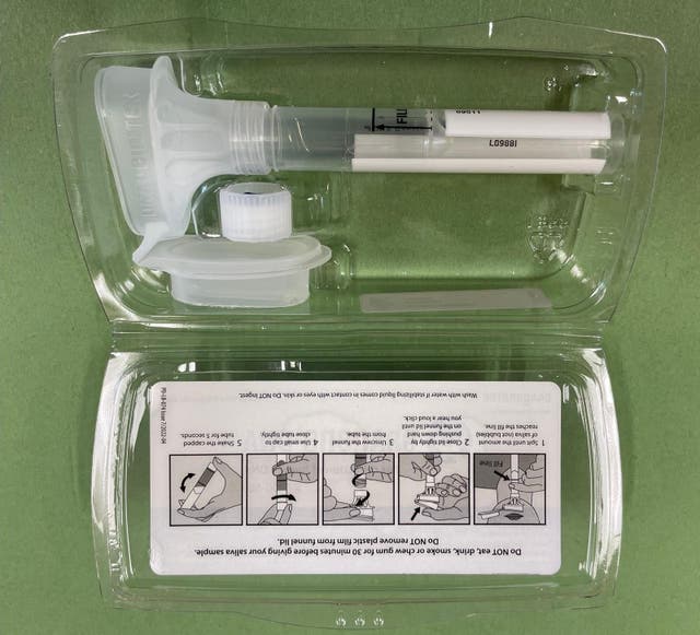 <p>The at-home test</p>