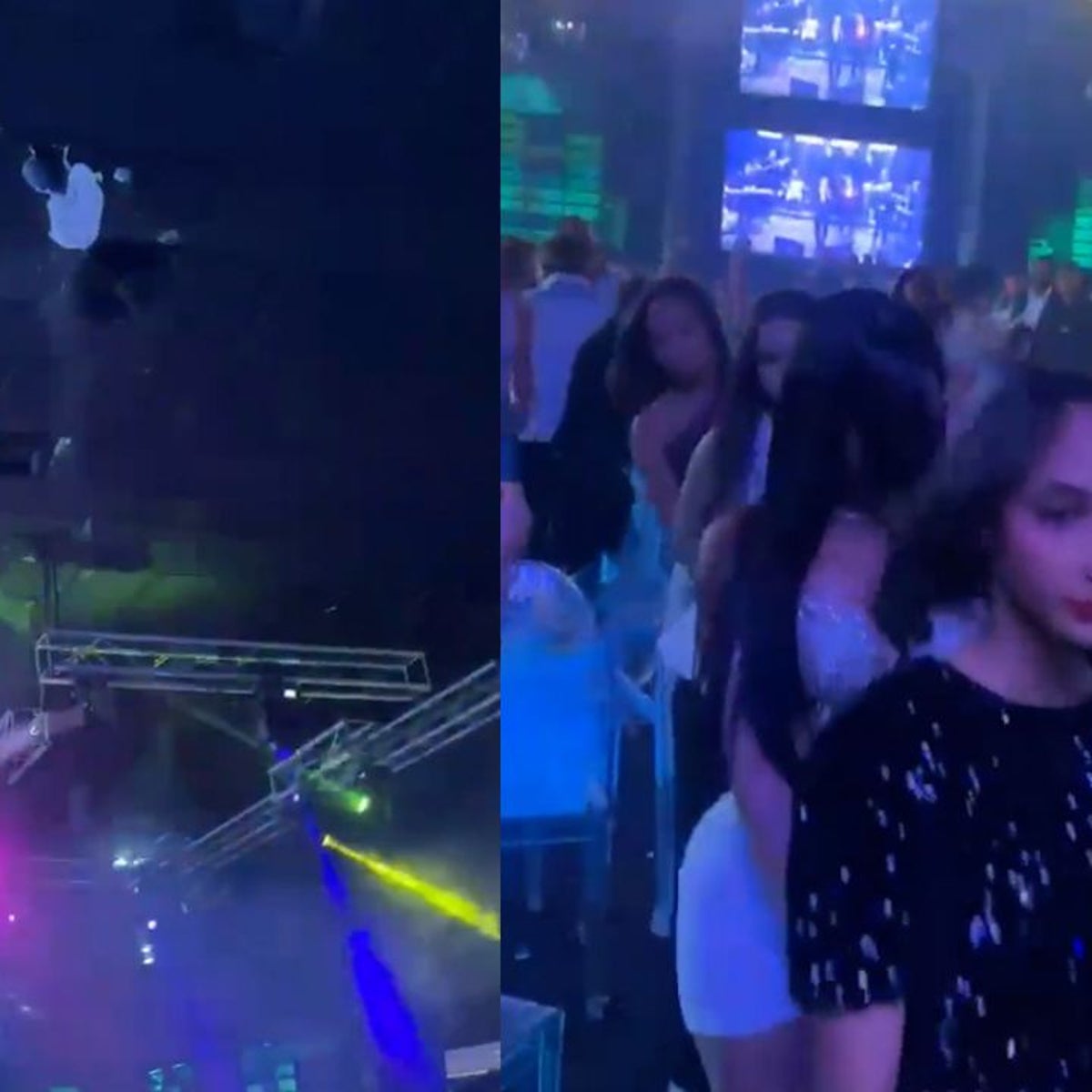 Women flee as ceiling starts to buckle in Dominican Republic nightclub  collapse