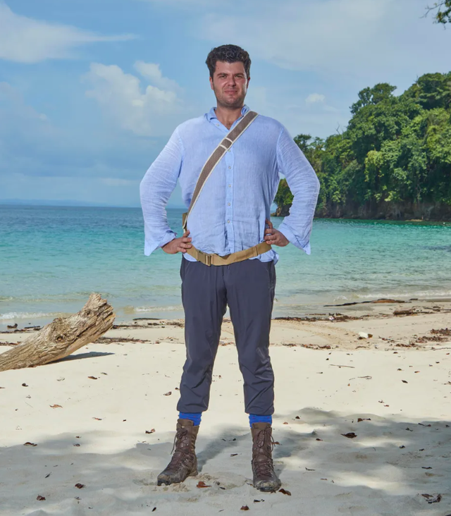 <p>Barnes Thomas on Channel 4's The Island with Bear Grylls</p>