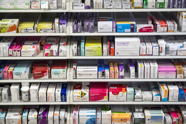 Fears have been raised that US tariffs could compound issues already facing the supply of medications in the UK (Andy Buchanan/PA)