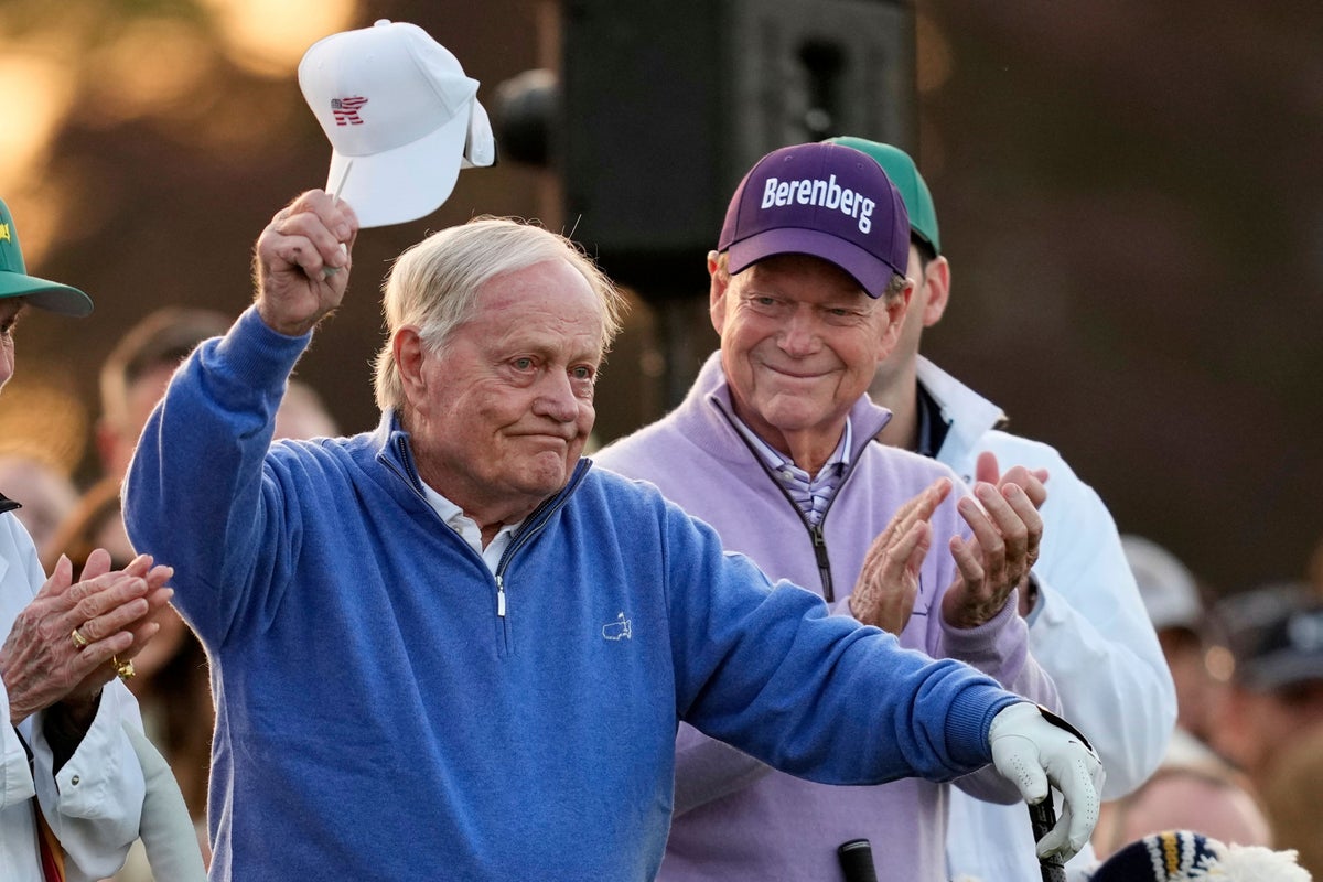 Honorary starters Jack Nicklaus, Gary Player and Tom Watson kick off the  Masters | The Independent