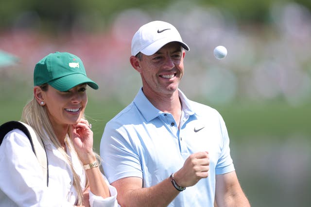 <p>Rory McIlroy of Northern Ireland looks on before the Masters</p>