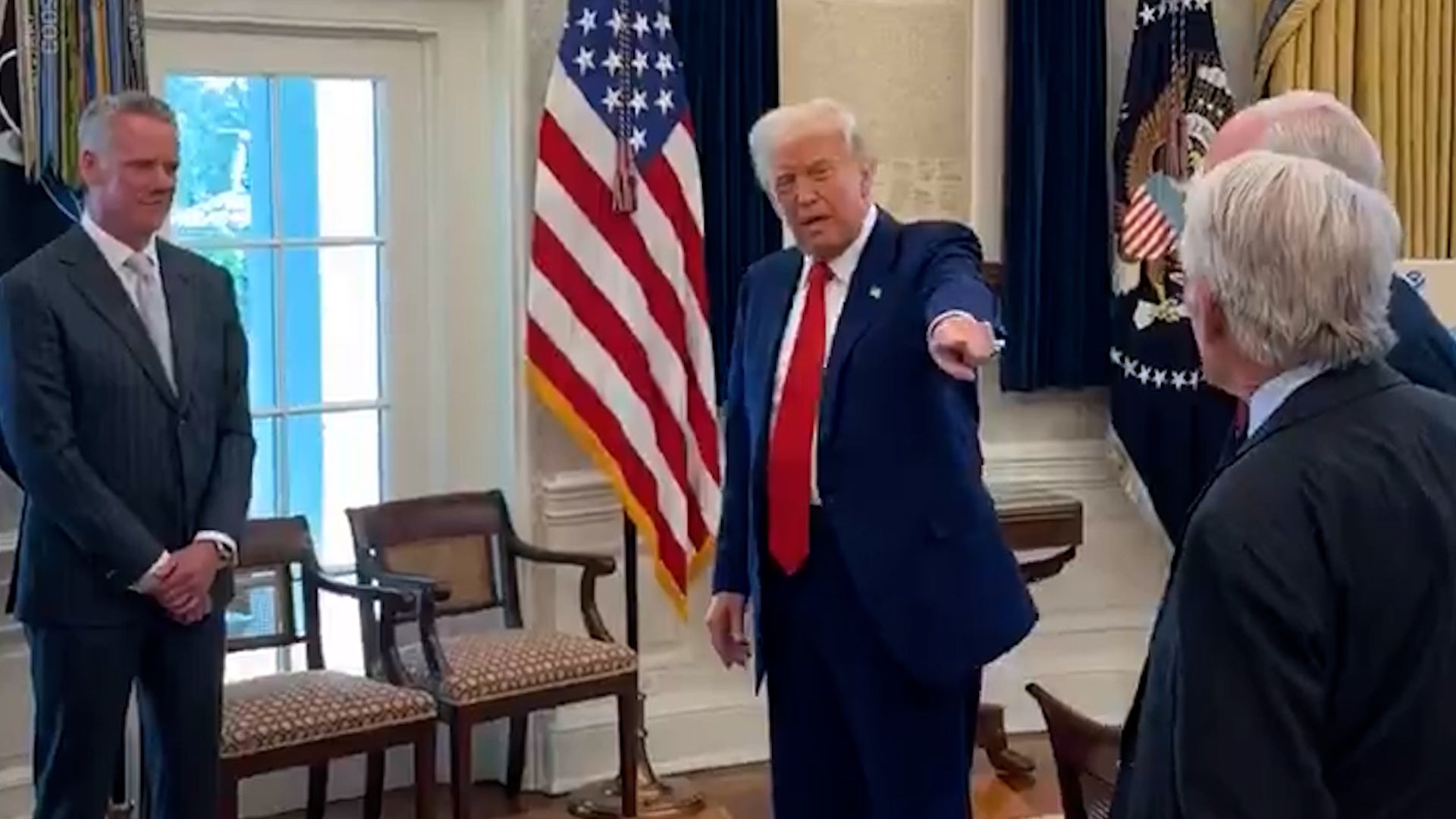 <p>Trump brags to racing drivers that friend Charles Schwab made $2bn from stock market chaos</p>