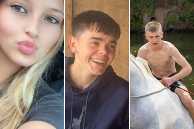 <p>Star Tomkins, Harley Woods and Jimmy Savory were killed in the crash on Bedfont Road</p>