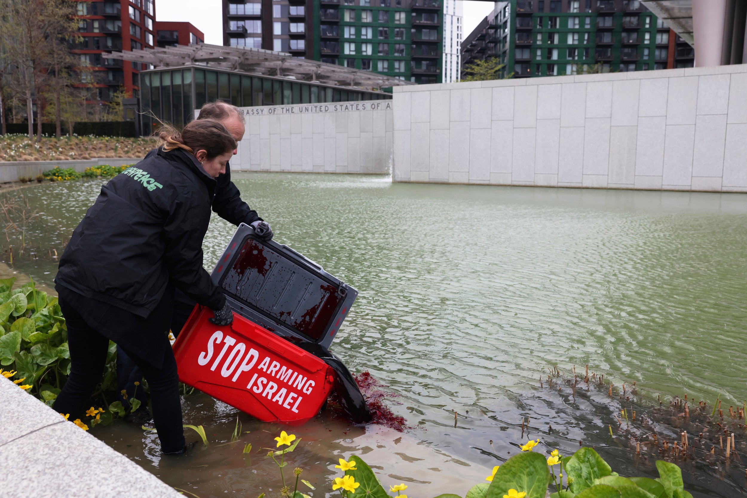 Britain Greenpeace US Embassy