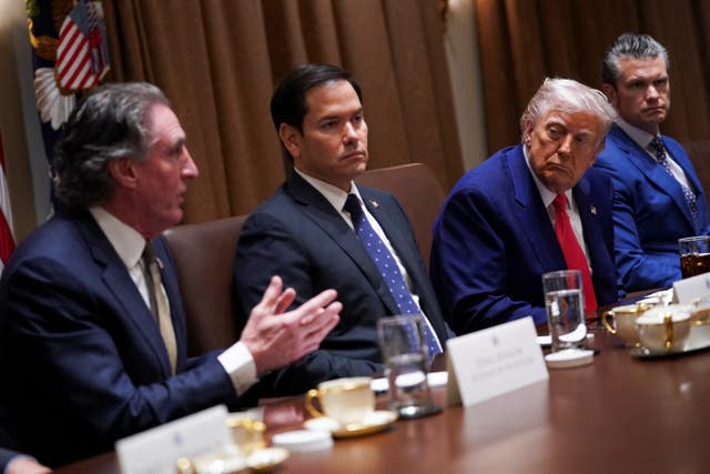 <p>President Donald Trump held at cabinet meeting at the White House. It quickly turned into a session where praise was showered upon the president</p>