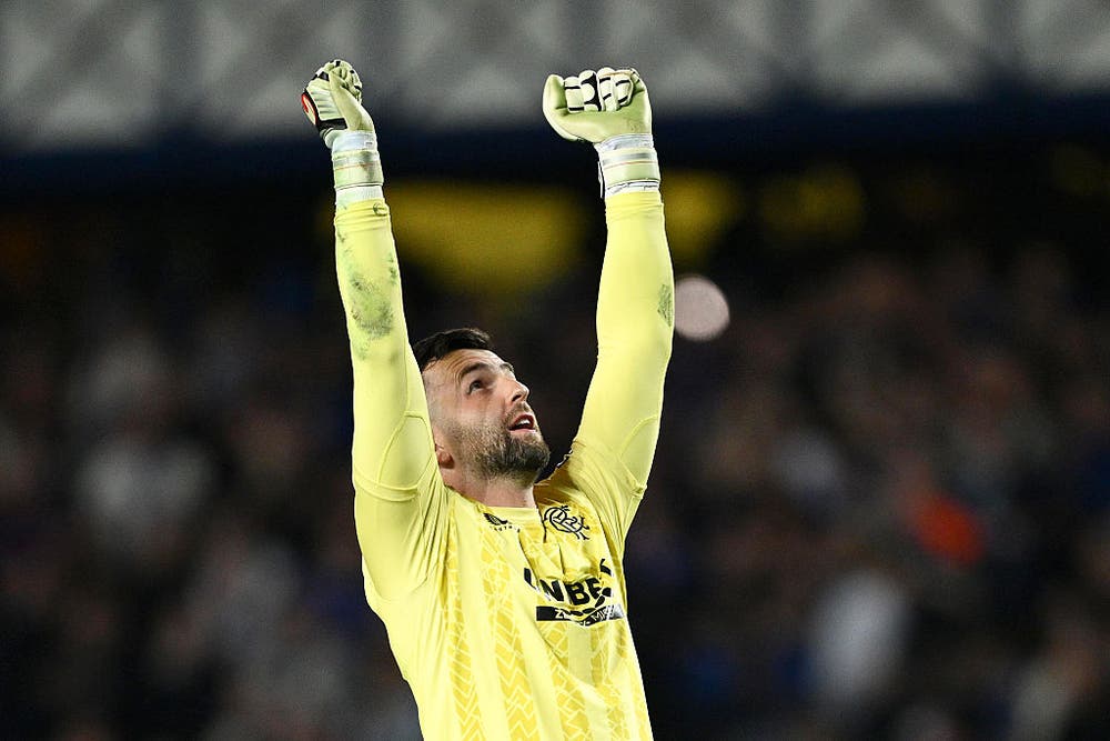 Kelly Rangers Liam Kelly saves penalty as 10-man Rangers hold Athletic Bilbao to ...