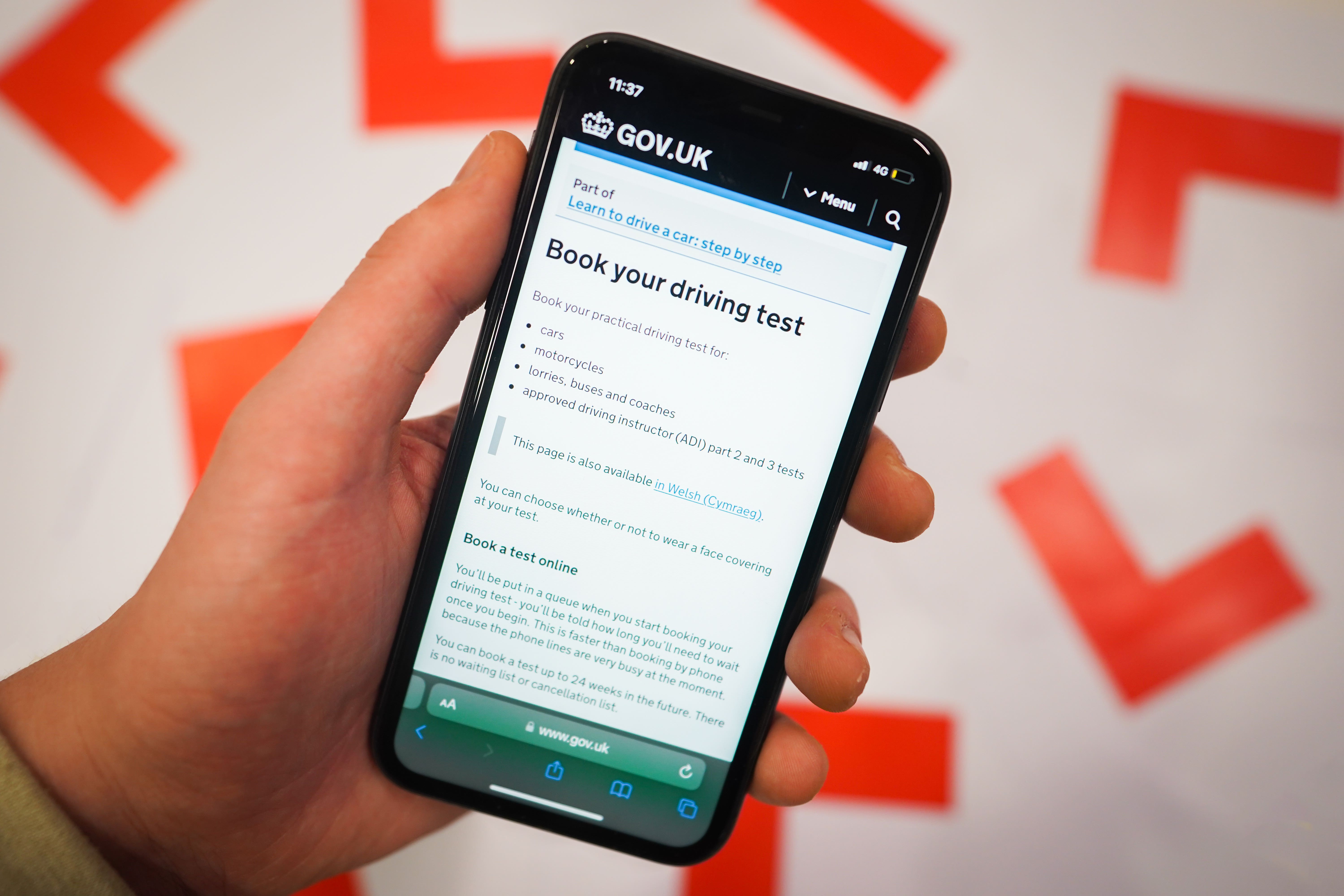 Fewer driving tests are being taken despite the backlog being at a record high, new figures show (James Manning/PA)