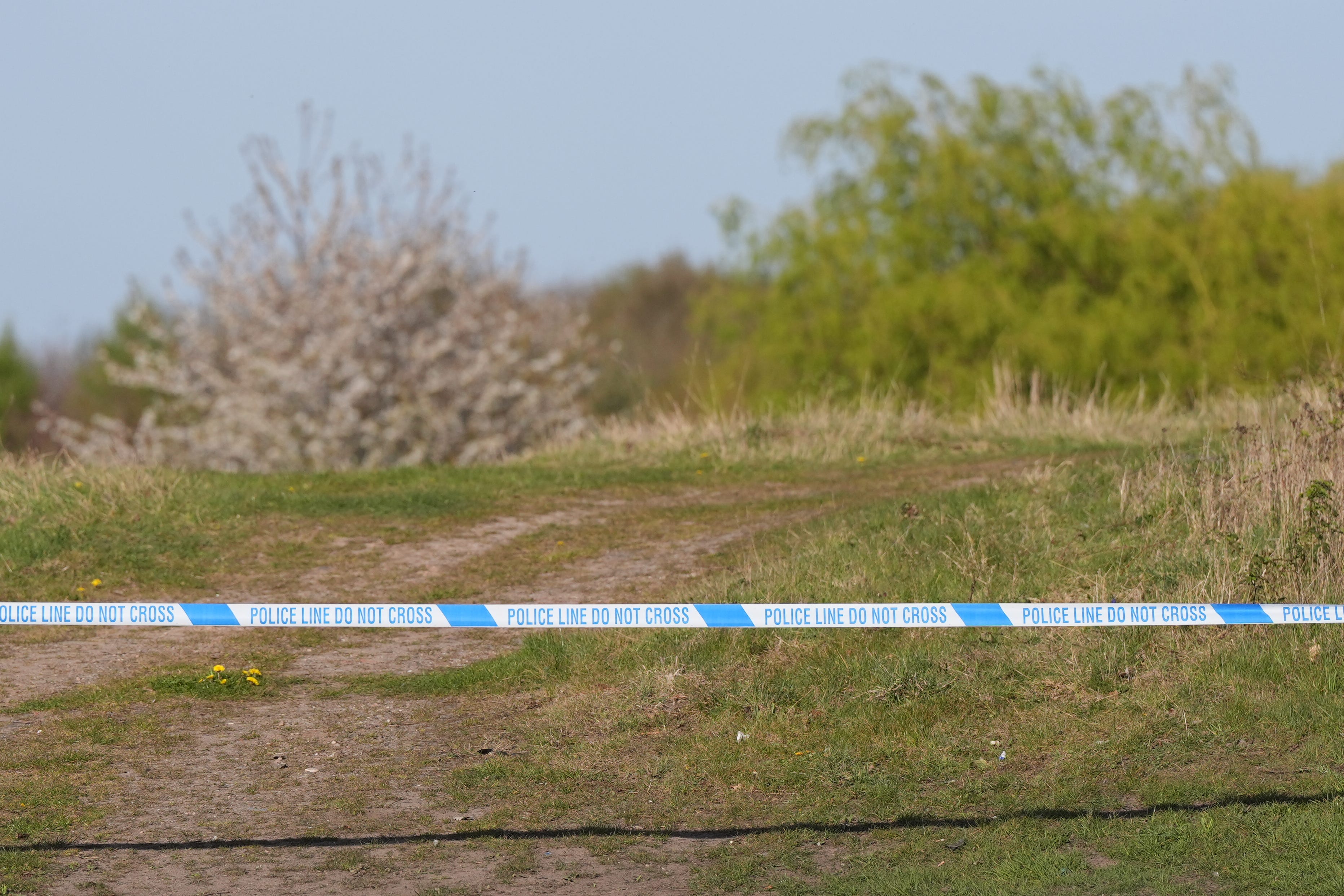 A police cordon at Aston Wood Golf Club in Birmingham (Jacob King/PA)