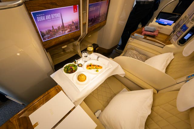 <p>85 per cent of Emirates passengers gave a positive review for their in-flight meals</p>