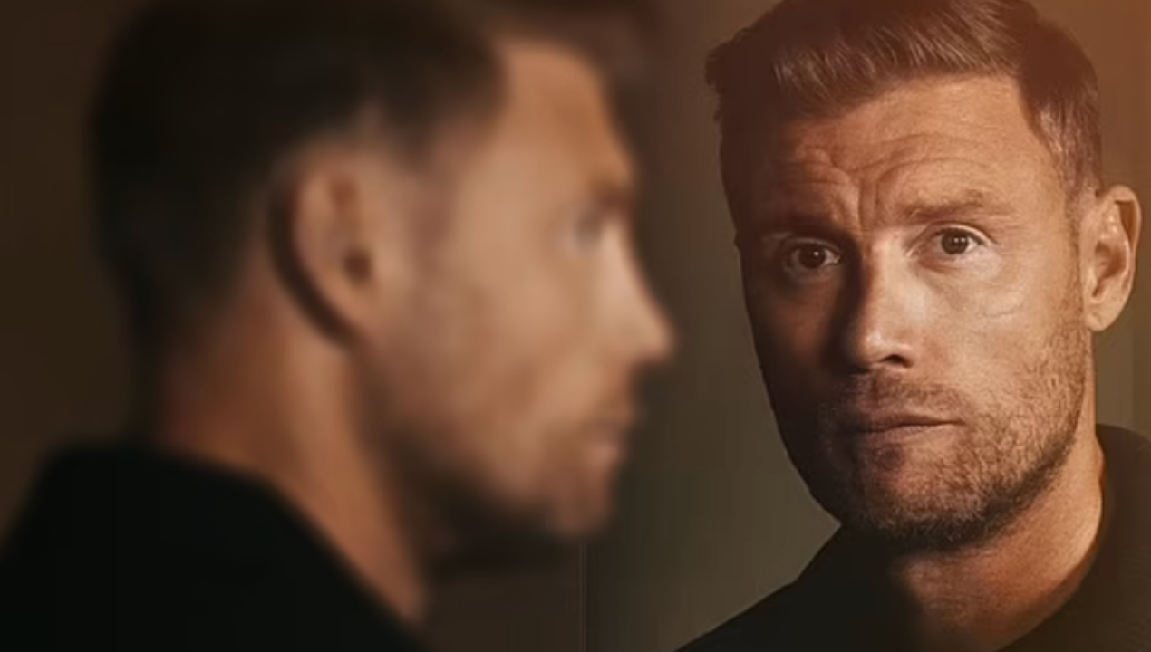 Flintoff in promotional imagery for the forthcoming documentary