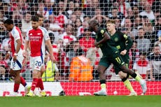Arsenal’s title hopes take another hit as Brentford come from behind to draw