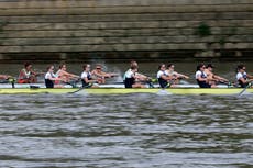Moment huge collision halts Oxford vs Cambridge women’s Boat Race