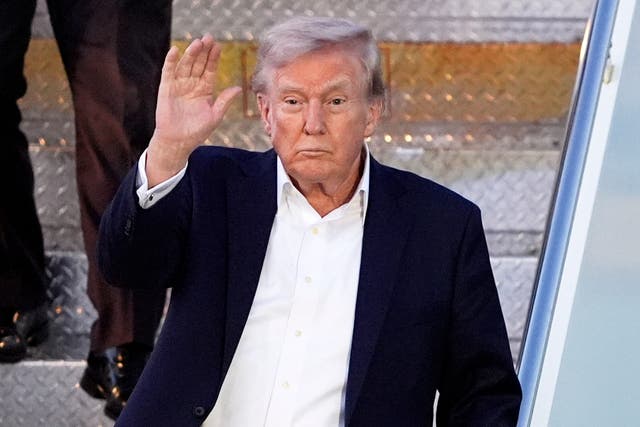 <p>President Donald Trump waves as he steps off Air Force One. Some companies are already adding a ‘Trump tariff surcharge,’ according to new reports</p>