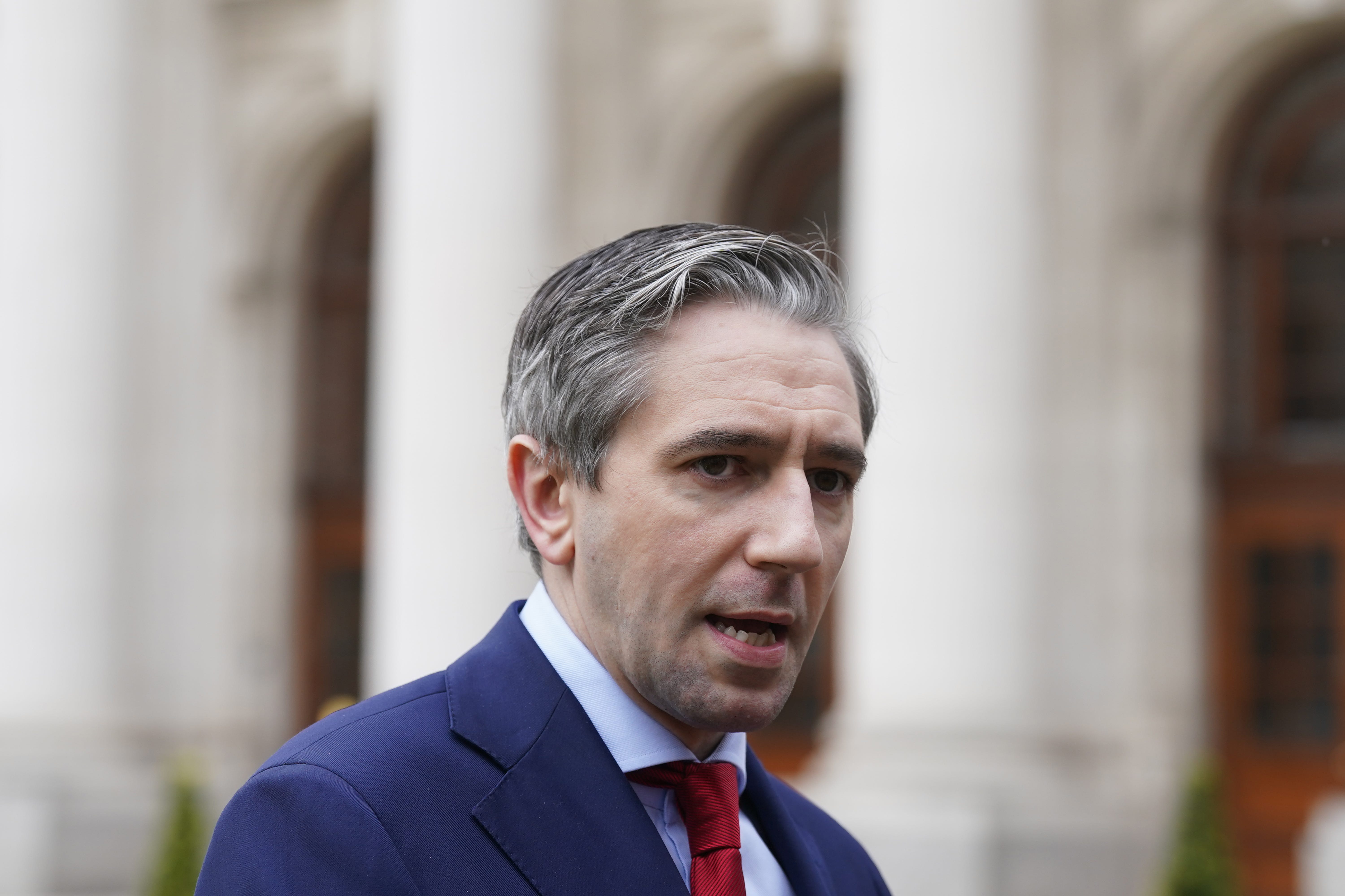 Tanaiste Simon Harris condemned Russia’s latest missile attack on Ukraine (PA)
