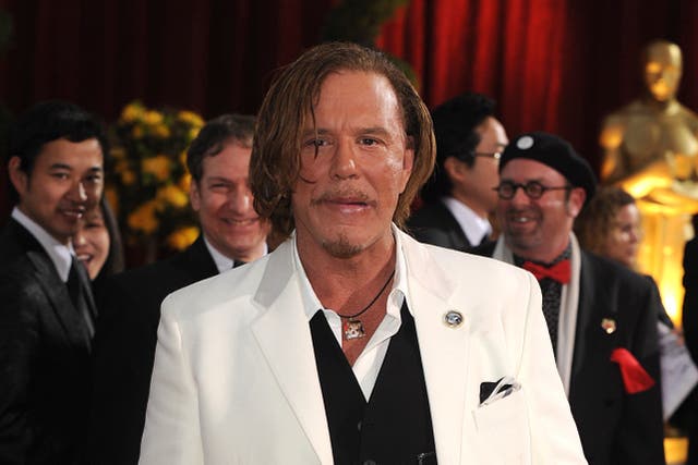 <p>Mickey Rourke arriving for the 81st Academy Awards</p>
