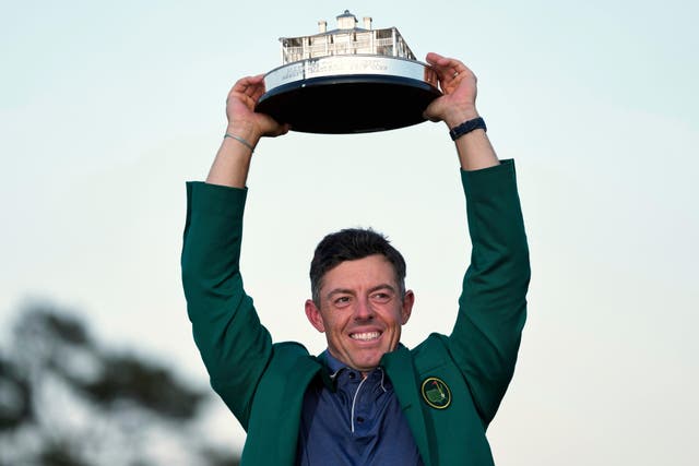 Tiger Woods welcomed Rory McIlroy to golf’s most exclusive club after his Masters triumph (Ashley Landis/AP)