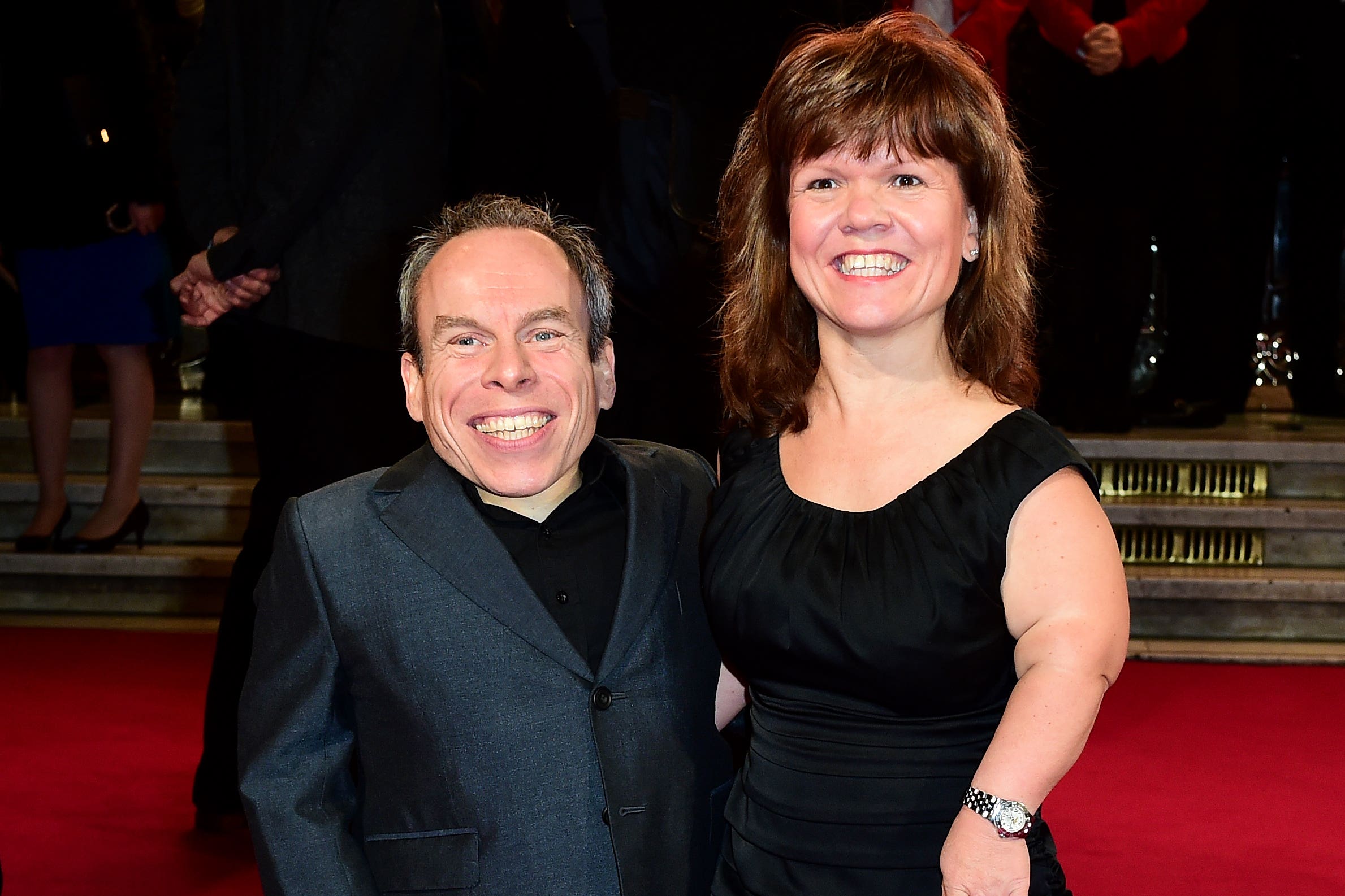 Warwick Davis and Samantha Davis attending the ITV Gala at the London Palladium (Ian West/PA)