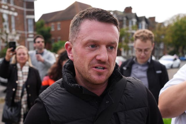 Tommy Robinson will discover on Wednesday whether an appeal against his 18-month prison sentence has been successful, according to court listings (Jordan Pettitt/PA)