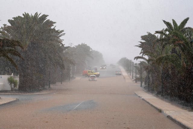 <p>La localidad turística de Teguise fue una de las más afectadas de la isla</p>
