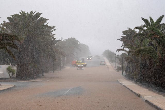 <p>La localidad turística de Teguise fue una de las más afectadas de la isla</p>