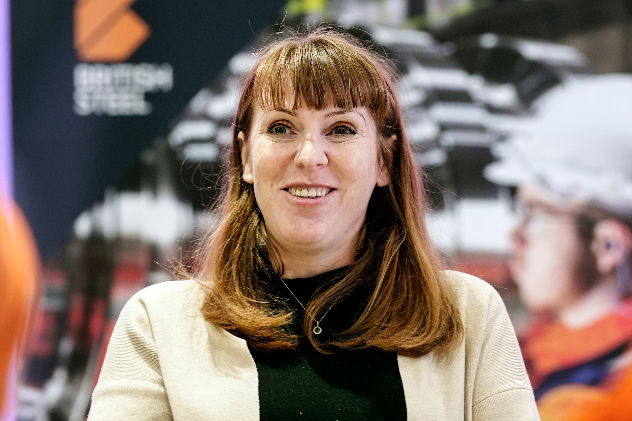 <p>Angela Rayner during her visit to the British Steel site in Scunthorpe</p>