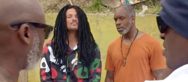 <p>Peter Andre (left) appears in Jafaican</p>