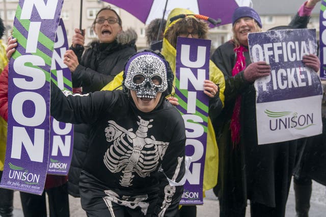 Unison urged Cosla to come up with a better deal for workers (Jane Barlow/PA)