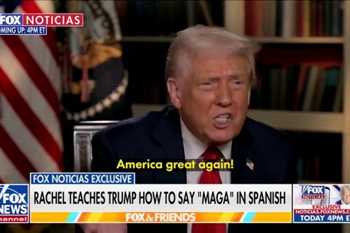 Fox News host teaches Donald Trump how to say ‘Make America Great Again’ in Spanish