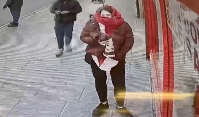 <p>Constance Marten was captured on CCTV holding baby Victoria under her coat in East Ham, London, early in 2023</p>