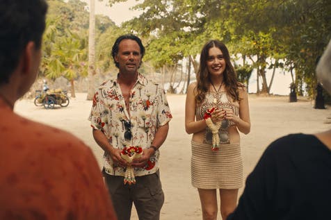 <p>Walton Goggins and Aimee Lou Wood The White Lotus</p>