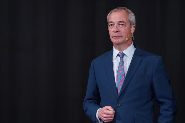The man is alleged to have threatened Nigel Farage on TikTok (Joe Giddens/PA)