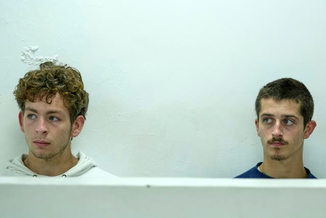 <p>Belgian nationals Lornoy David, left, and Seppe Lodewijckx, right</p>