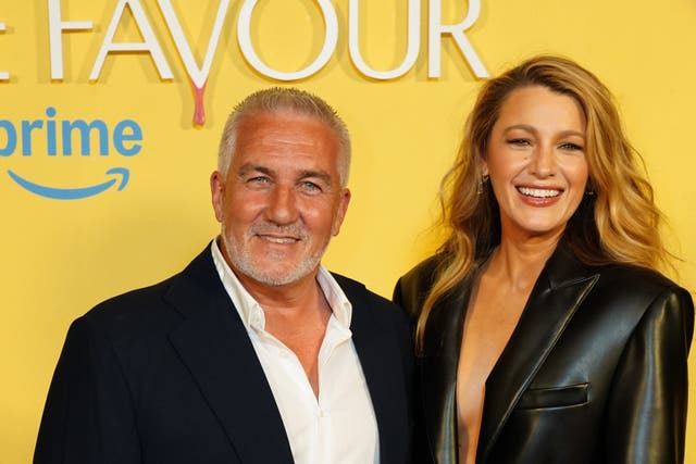 Paul Hollywood and Blake Lively at screening of Another Simple Favour. (Ian West/PA)