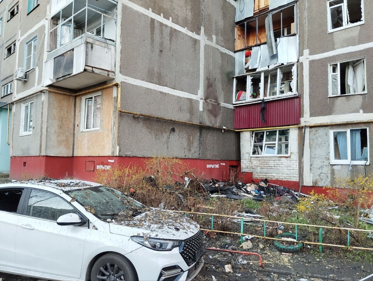 Apartment damaged in Kursk attack