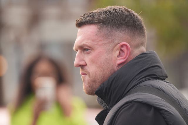 Tommy Robinson attended the appeal by video-link from HMP Woodhill in Milton Keynes (Yui Mok/PA)