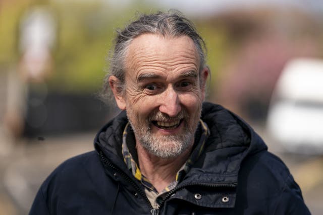Roger Hallam arriving at Isleworth Crown Court for sentencing last April (Jordan Pettitt/PA)