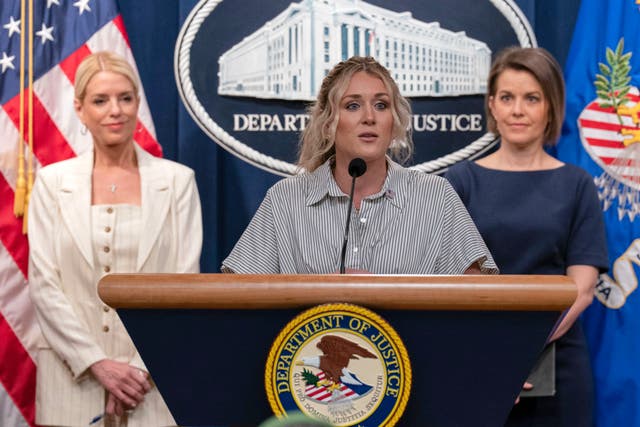 <p>Riley Gaines’ speech at Portland State University was met with backlash by protesters. </p>