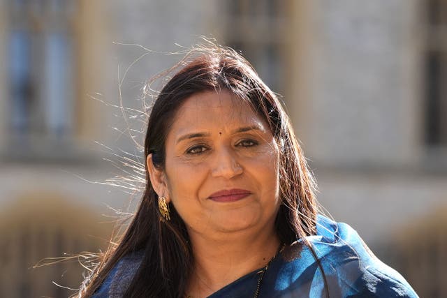Seema Misra, from Bisley, Campaigner for Subpostmasters, after being made an Officer of the Order of the British Empire (Andrew Matthews/PA)