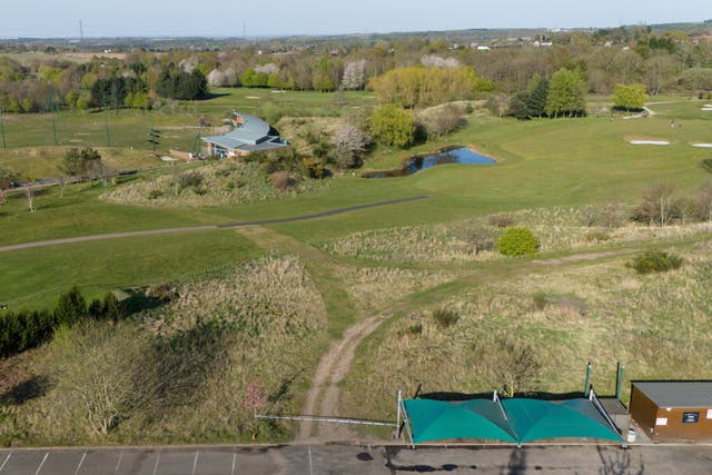 A van being chased by West Midlands Police officers collided with a woman at Aston Wood Golf Course on Friday (Jacob King/PA)