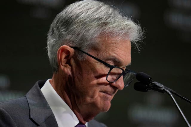 <p>Federal Reserve chair Jerome Powell speaks at the Economic Club of Chicago on April 16</p>