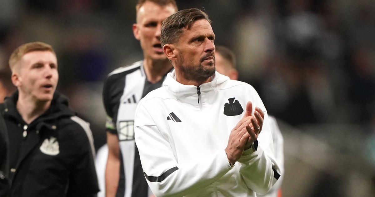 Newcastle's Jacob Murphy celebrates scoring the first goal against Crystal Palace.