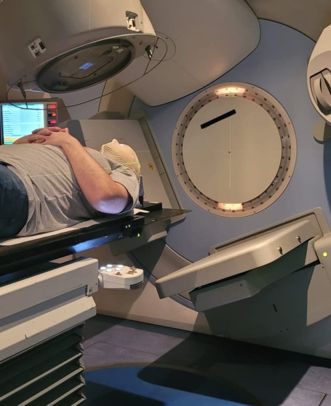 Dean undergoing treatment