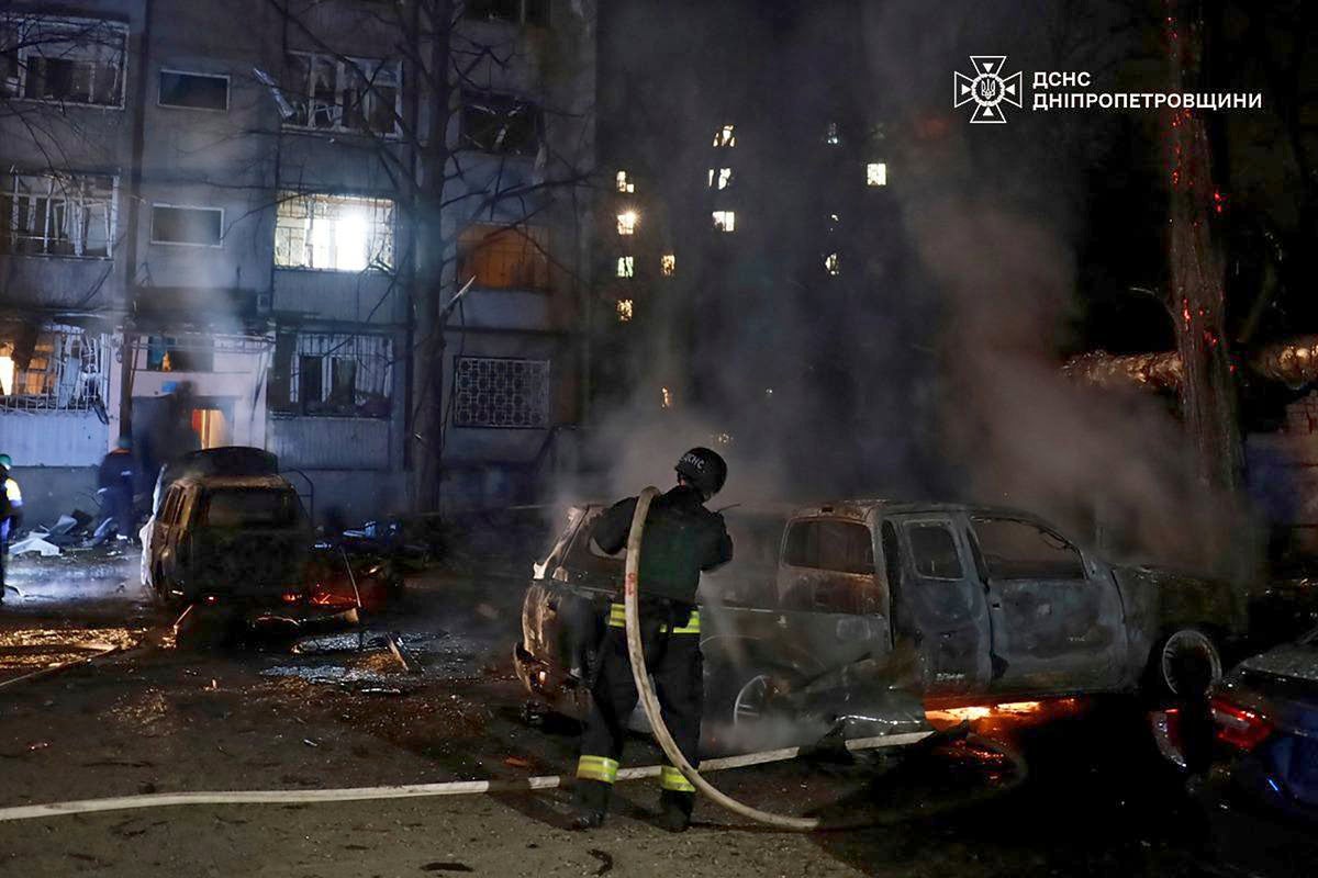 Russia strikes Dnipro as Ukrainian officials seek security pledges in Paris
