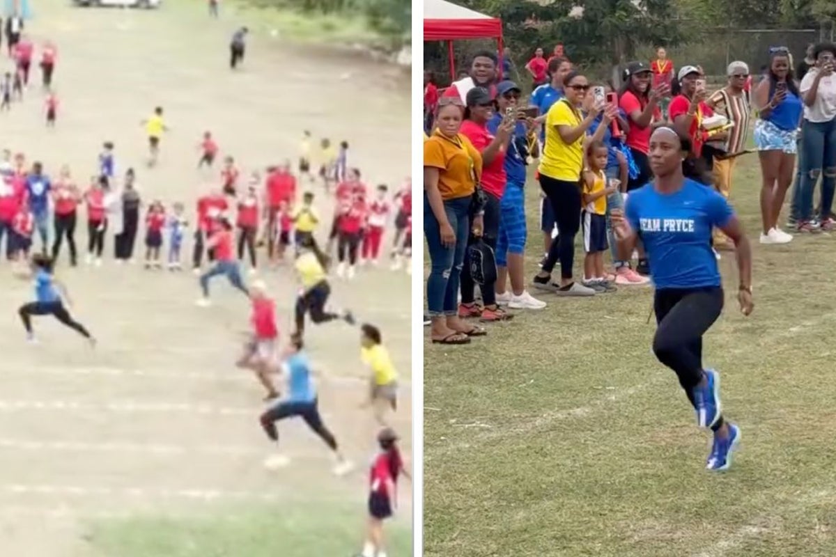 Olympic gold medal sprinter destroys the field in parents race at son’s school