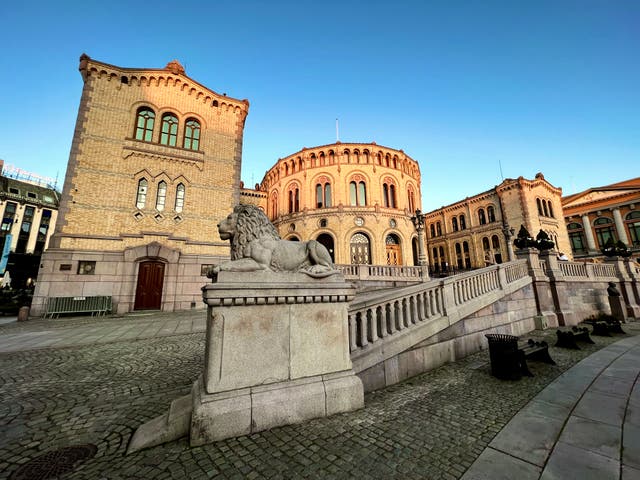 <p>Eidsvolls Plass in central Oslo – one of many sights a British tourist was deprived of seeing by Norwegian police</p>
