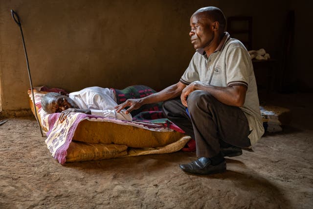 <p>Father of four James, 50, who lives in Uganda, fears he could die after failing to secure his HIV medication for nearly two months</p>